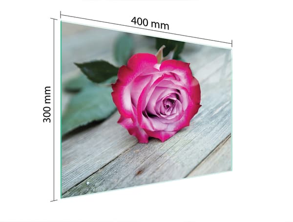 GLASSKÆREBRÆT 40x30 ROSA
