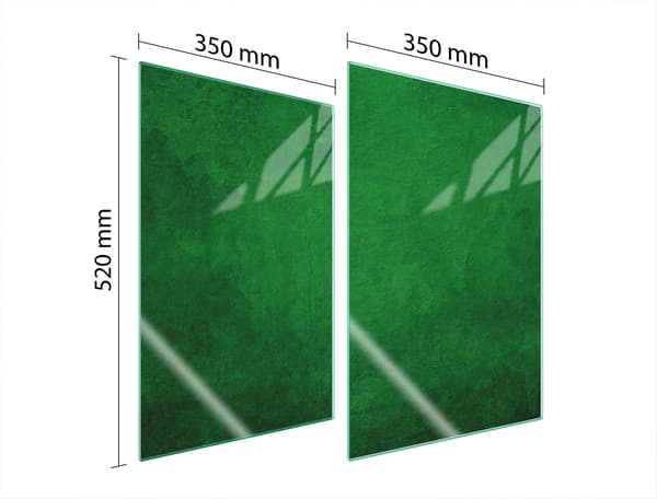 LASINEN SUOJALEVY KEITTIÖÖN 2x35x52 VIHREÄ