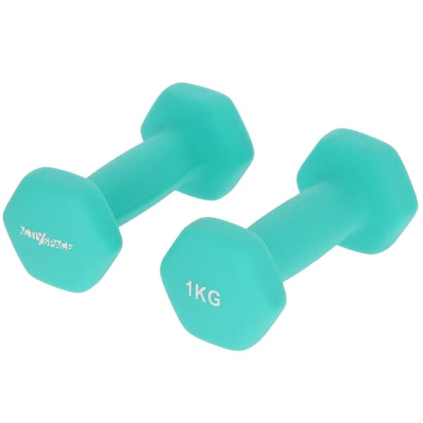 HANTLAR 2x1kg för övningar - neoprenvikter