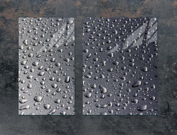 GLASSKYDDSPLÅT FÖR SPIS 70x52 DROPS