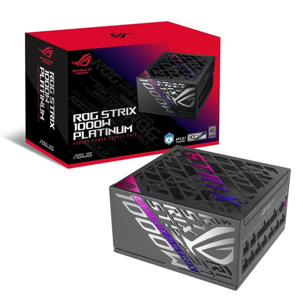 ASUS ROG Strix Platinum 1000W strømforsyning, 80 PLUS Platinum, sort