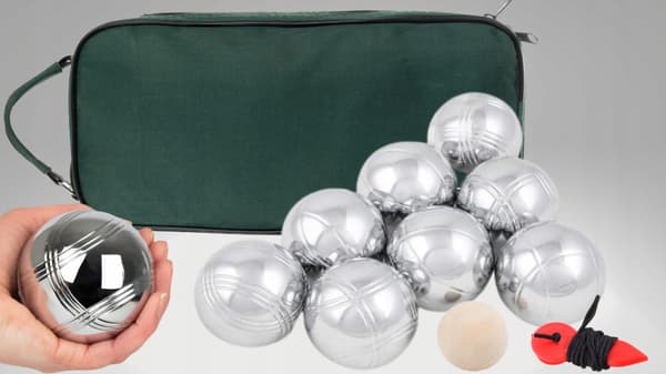 Bocce-pallot kromatut 8 kpl setti