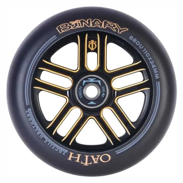 Oath Binary 110mm Hjul Til Løbehjul 2-Pak | Sort/Orange