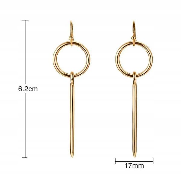 PENDIENTES GEOMÉTRICOS DE ORO Acero inoxidable