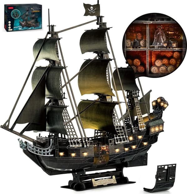 CUBIC FUN 3D-pussel Queen Annes hämnd 293 bitar LED-version L522h