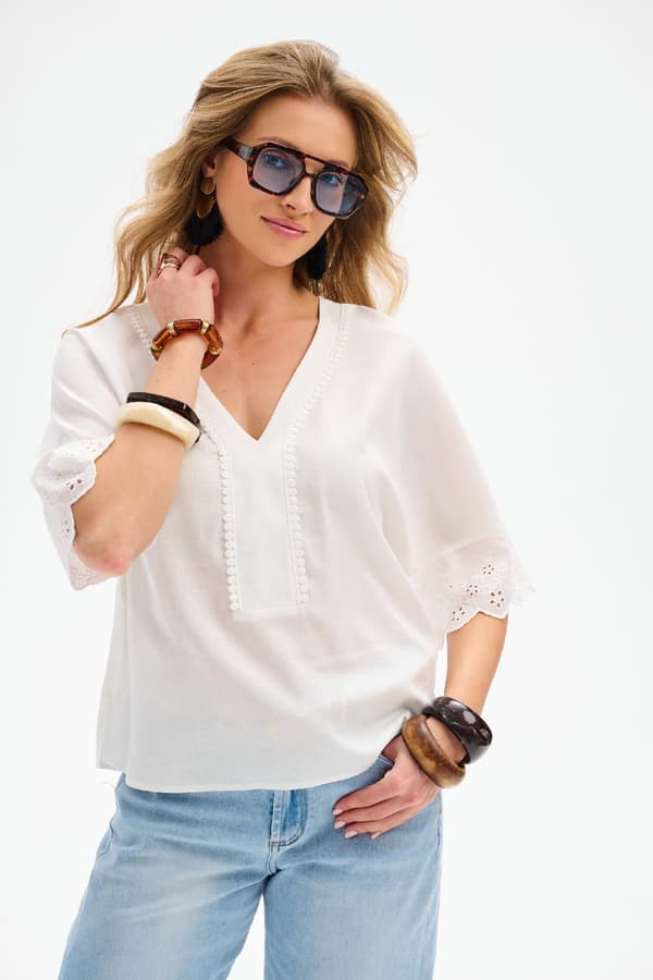 Savana Damebluse Ecru 44/46