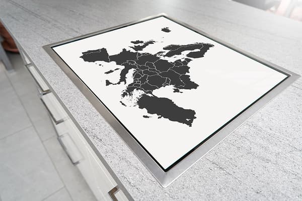 GLASBESKYTTELSESPLADE TIL KOMFUR 70x52 MAP