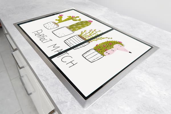 GLASSKYDDSPLÅT FÖR SPIS 75x52 CACTUS