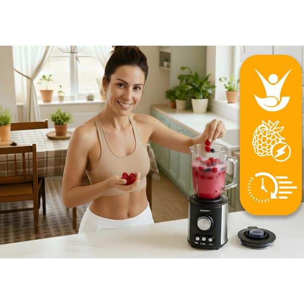 800W BD-751 Berdsen blender med kande, sort