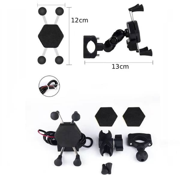 ROXAR USB Motorcykel Telefonholder