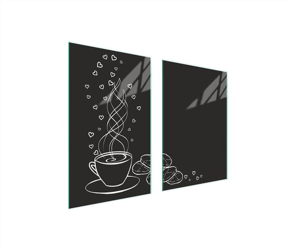 GLASSKYDDSPLATTA FÖR KÖK 65x52 KAFFE
