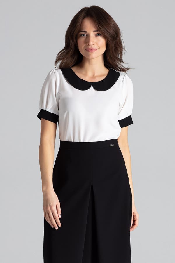 L007 bluse i beige XL