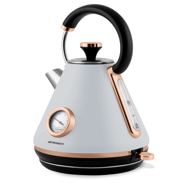 Vattenkokare med termometer 1,7L Berdsen BD-701 grå