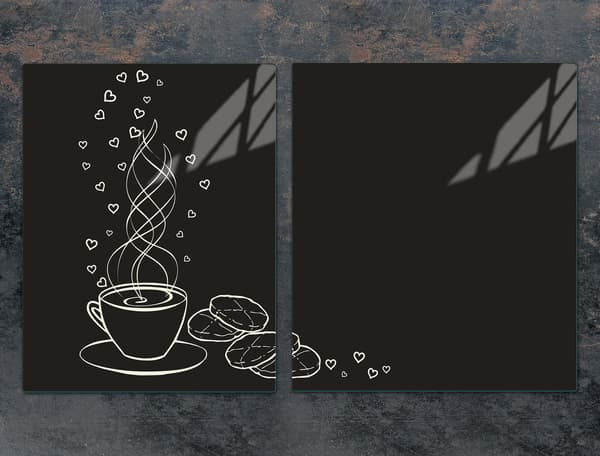 GLASBESKYTTELSESPLADE TIL KOMFUR 85x52 KAFFE