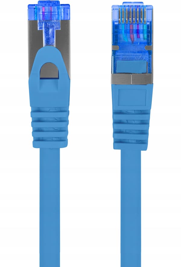 Patchkabel Lanberg S/FTP kat.6A 10m LSZH CCA fluke bestået blå