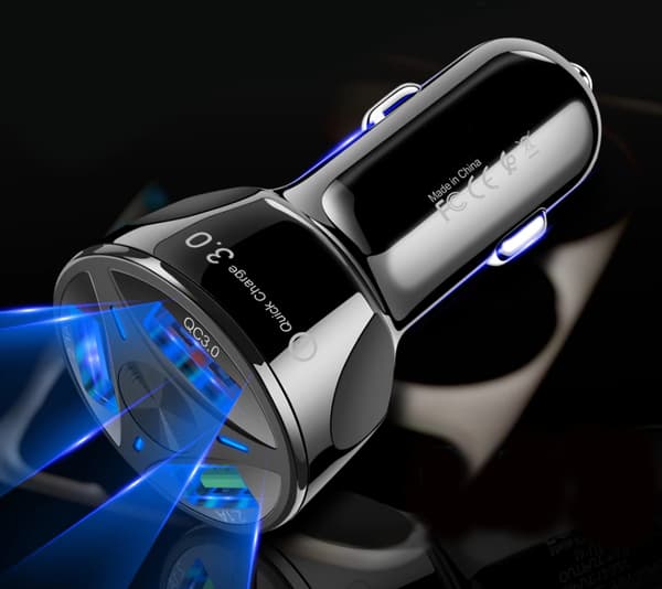 HURTIG BILOPLADER 3xUSB QUALCOMM QC 3.0 Koanni