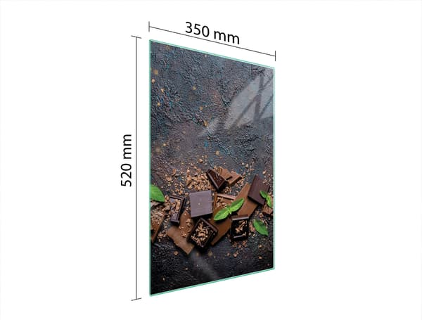SKÄRBRÄDA I GLAS 35x52 CHOKLAD