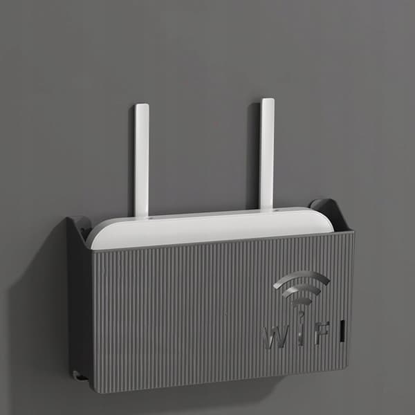 Seinäkiinnike wifi-reititinta ja switchiä varten, musta