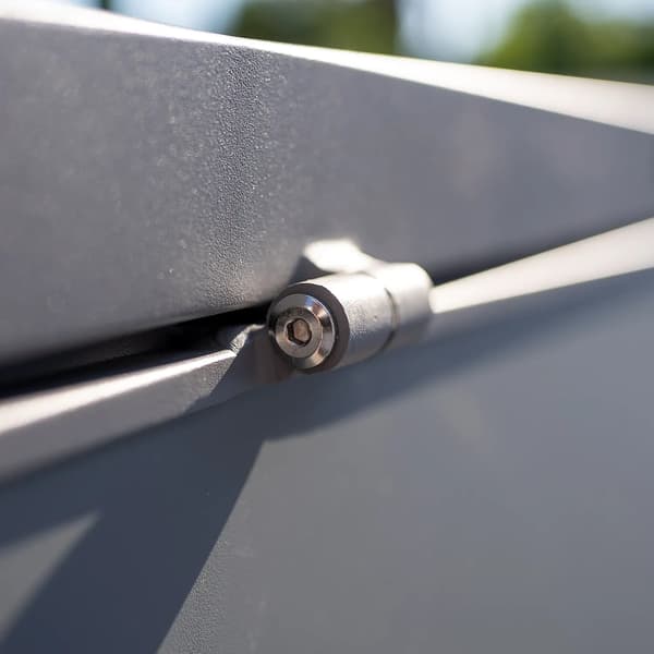 Homms trädgårds- och terrasslåda, grå aluminium
