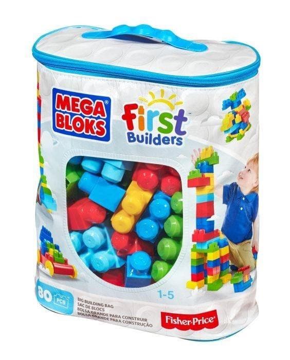 Mega Bloks Klossar i en Påse 80 Bitar Blå