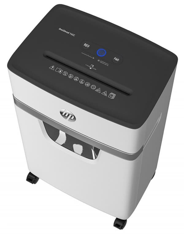 HP ONESHRED 15CC, 20L ljusgrå dokumentförstörare
