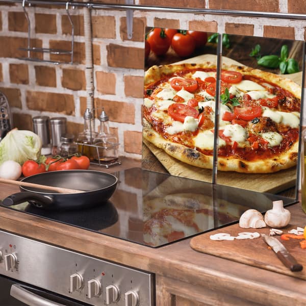 Lasinen suojalevy liedelle 2x30x52 Pizza