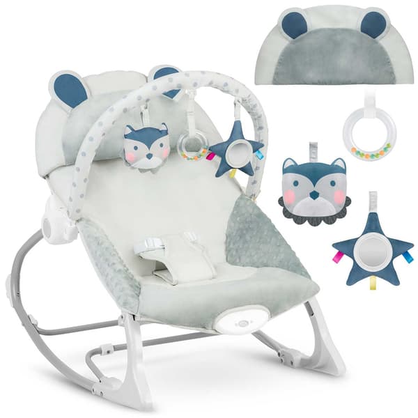 Ricokids hoppestol med vibration - grå