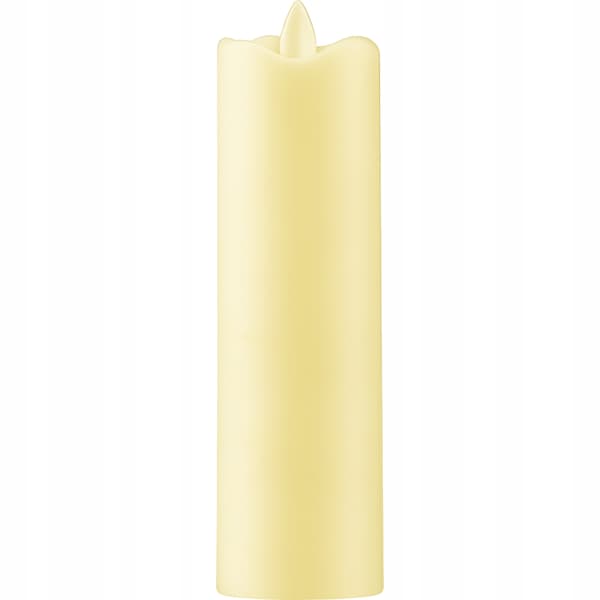 LED-ljus med rörlig låga 18 cm krämfärgad VERGIONIC