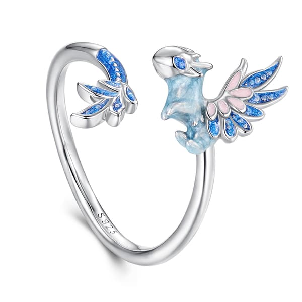Silverring Justerbar Sagodrakring 925 Silver Trusky