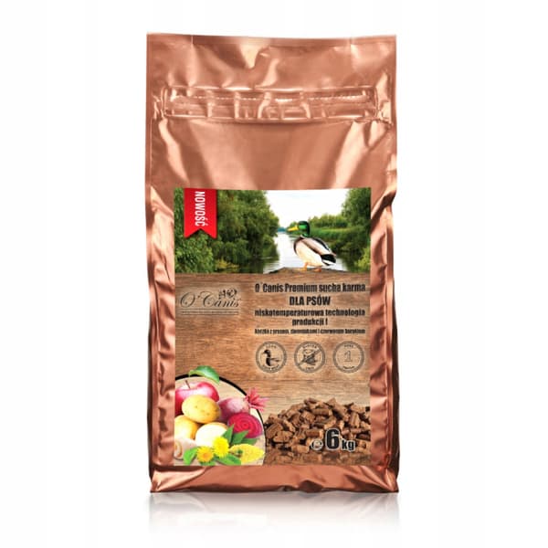 O'Canis Premium tørfoder til hunde med and, hirse og kartoffel 6 kg
