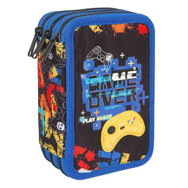 KOLMINKERTAINEN KYNÄKOTELO COOLPACK GAME OVER -LAITTEILLA