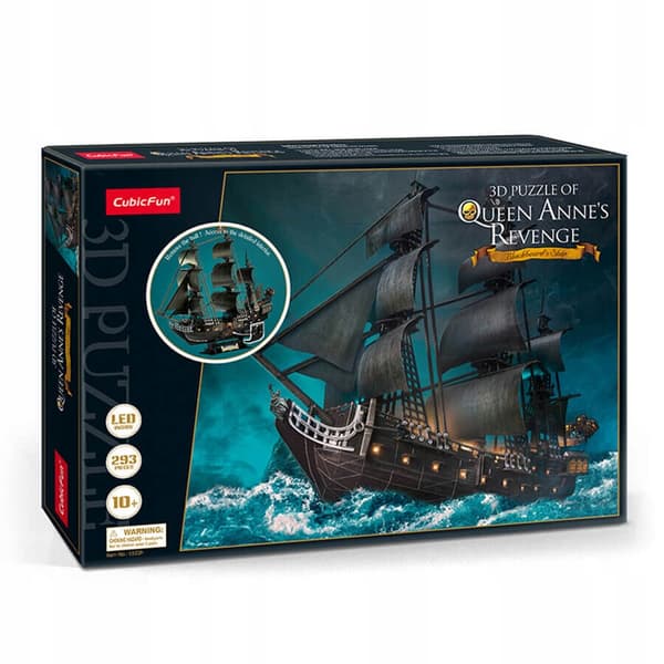 CUBIC FUN 3D-pussel Queen Annes hämnd 293 bitar LED-version L522h