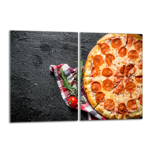 Skyddsplatta i glas för spisen 2x40x52 Pizza