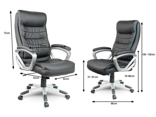 Sofotel EG-226 kontorsstol i svart läder