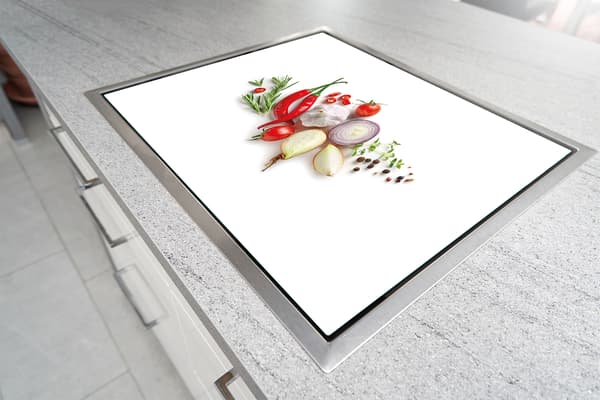 SKÄRBRÄDA I GLAS 52x30 GRÖNSAKER
