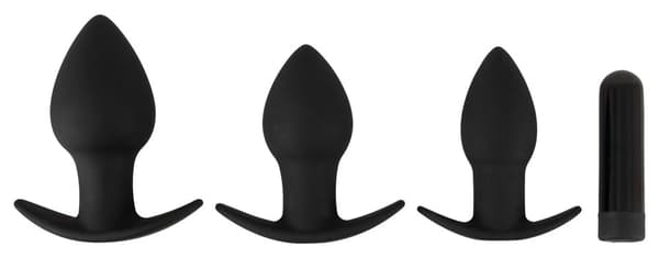 Black Velvets Vibrerende Analplug Sæt med 3 Sorte