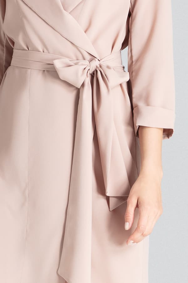Beige mekko vyöllä - M680 koko S