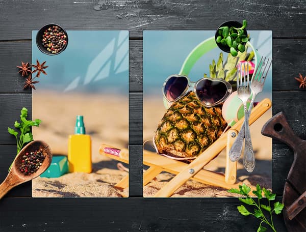 LASINEN SUOJALEVY LIEDELLE 70x52 ANANAS