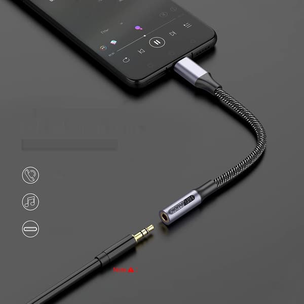 MOSWAG USB C till 3,5 mm-adapter