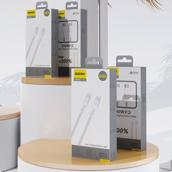 USB-C PD 240W 2m Kabel - Hvid
