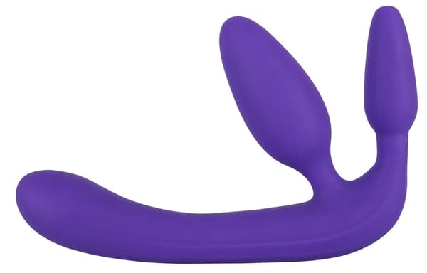 Stropløs StrapOn Dildo Til Vilde Lege Med 3 Plugs Lilla
