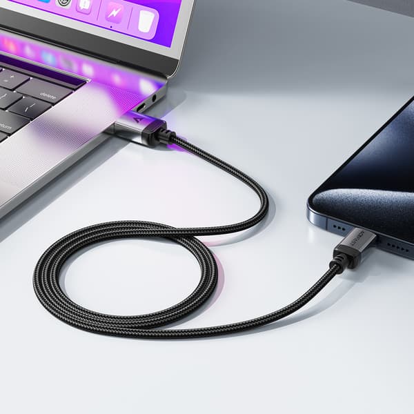 USB-A - USB-C 480Mb/s 3A 1,2 m kaapeli - musta