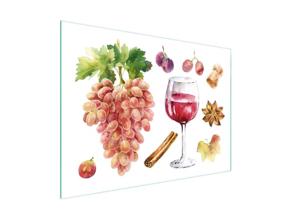 GLAS SKÆREBRÆT 30x22 VIN