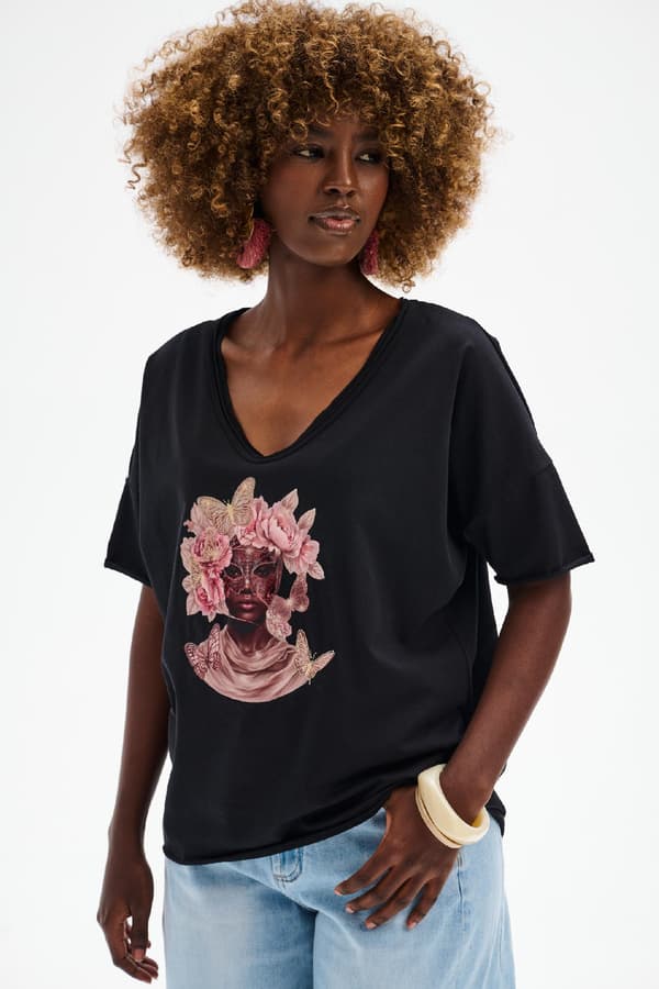 Grini Sort Damebluse 34/36