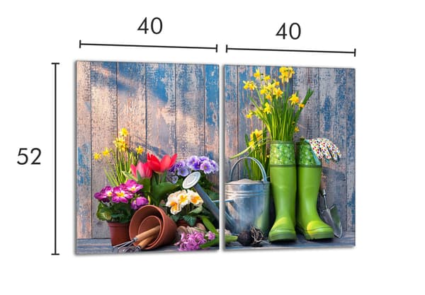 Glasbeskyttelsesplade til komfur 2x40x52 Have