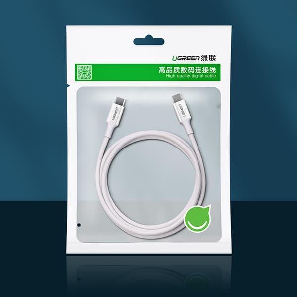 USB-C - USB-C PD QC AFC 2m kabel - hvid