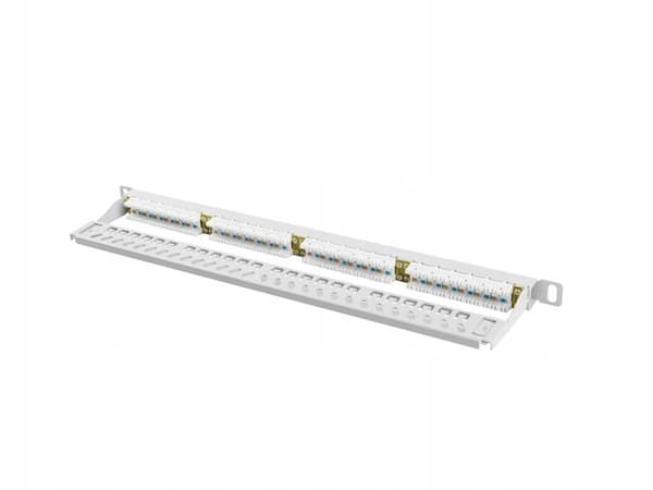 Patchpanel Lanberg PPU6-0024-S 24 porte 0.5U cat.6 grå
