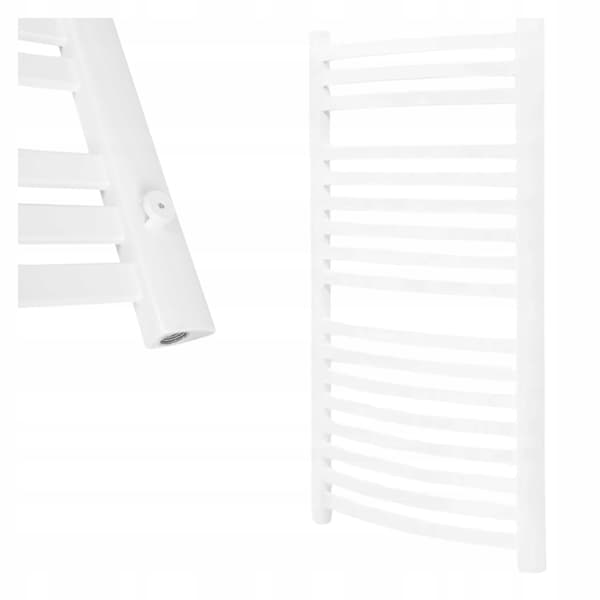 Badrumsradiatorstege, vit, 57 x 80 cm, 13 ribbor, diamantformat vattenställ