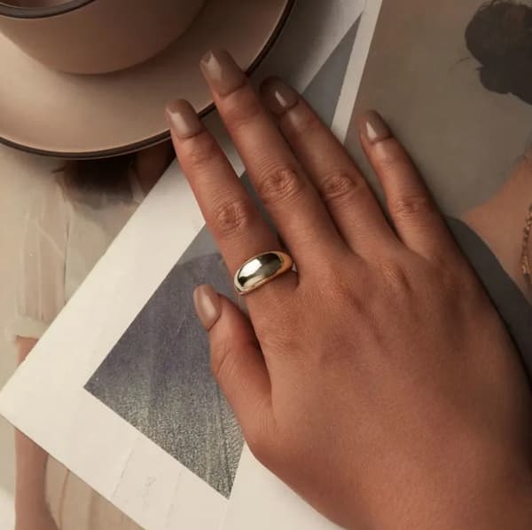 Guldring Justerbar Minimalistisk Ring Silver 925 Trusky