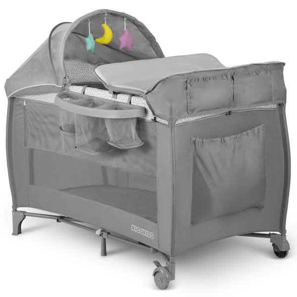 Matkasänky 125x65x78cm RK-242 harmaa